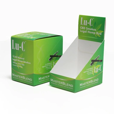 cbd smoke 18pt snap lock folding carton display box